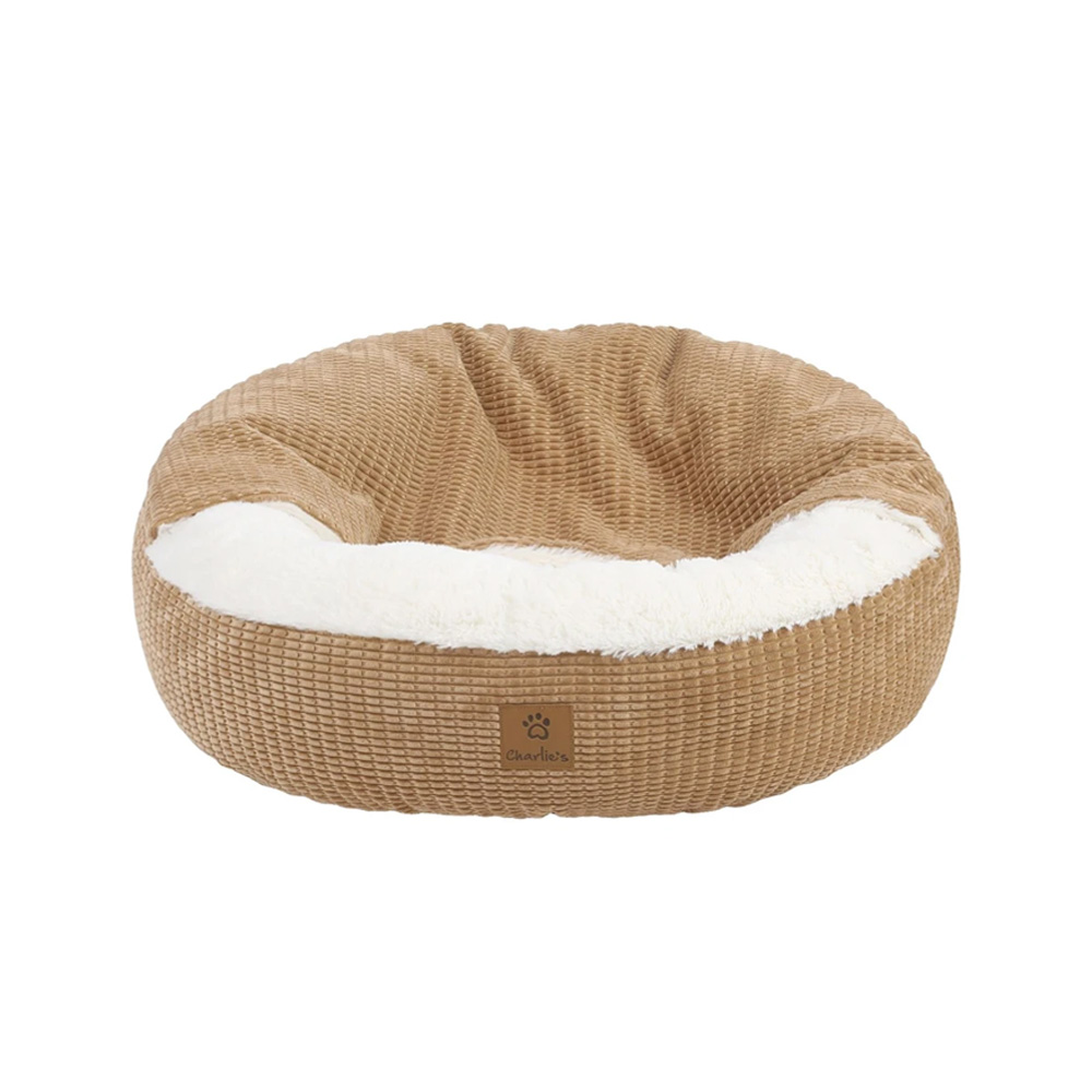 Charlie's Snookie Hooded Donut Calming Dog Bed
