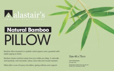 Alastairs Bamboo Fibre Pillow Front Packaging