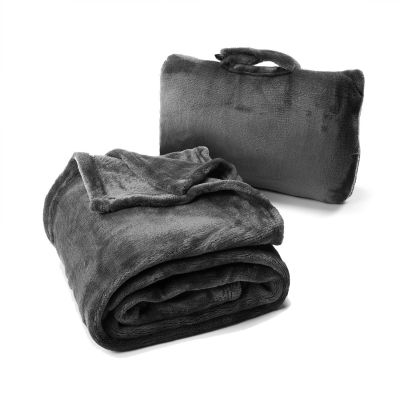 Cabeau 4 in 1 Fold and Go Travel Blanket with Case Charcoal