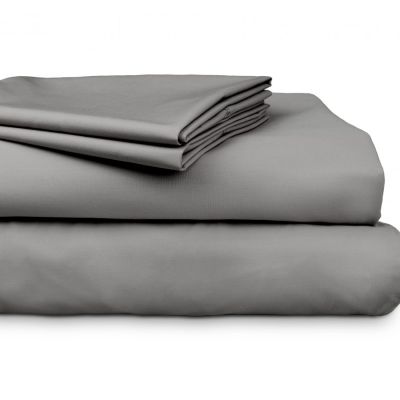 Algodon 300 Thread Count Percale Cotton Sheet Set Grey