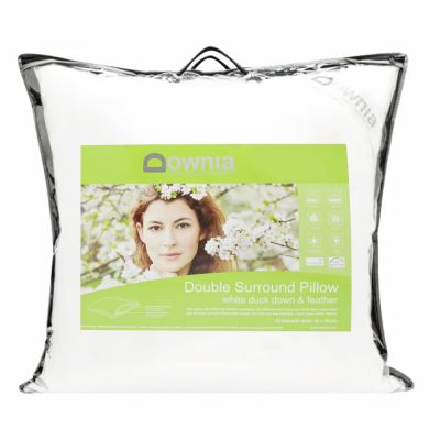 Downia Double Duck Down Surround European Pillow White Duck Down Feather Pillow