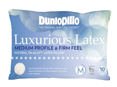 Dunlopillo Luxurious Latex Pillow Medium Profile and Firm Feel