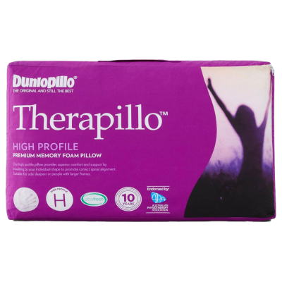 Dunlopillo Therapillo Premium Memory Foam High Profile Packaging