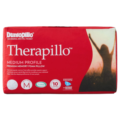Dunlopillo Therapillo Premium Memory Foam Pillow Medium Profile Packaging