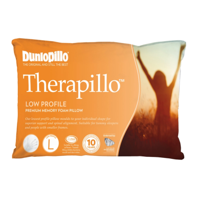 Dunlopillo Therapillo Premium Memory Foam Pillow Low Profile