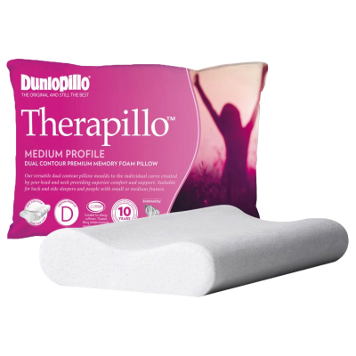 Dunlopillo Therapillo Premium Memory Foam Pillow Contoured Medium Profile Base Image