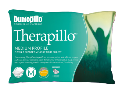 Dunlopillo Therapillo Flexible Support Memory Fibre Pillow Medium Profile