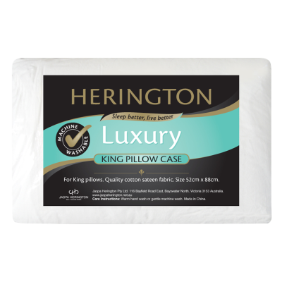Herington Luxury Cotton Sateen King Pillow Case