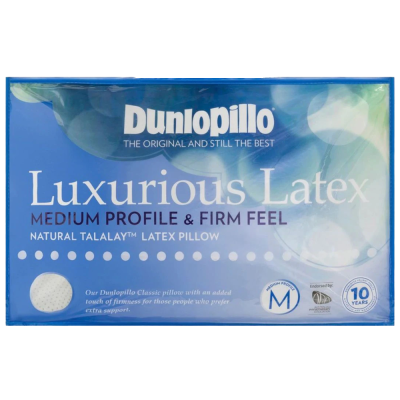 Dunlopillo Luxurious Latex Pillow Medium Profile and Firm Feel