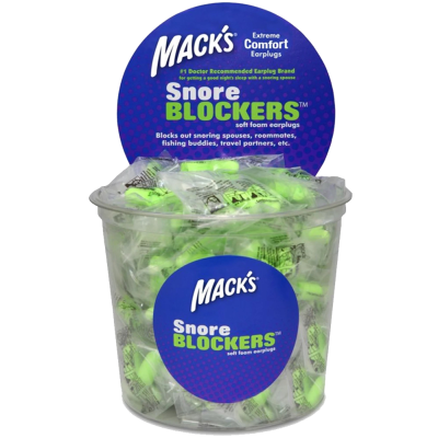 Mack's Tub of Snore Blockers Soft Foam Earplugs N