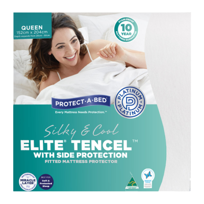 Protect-A-Bed Tencel Elite with Side Protection Fitted Waterproof Mattress Protector Packaging