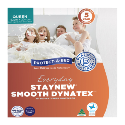Protect-A-Bed Everyday Smooth Polyester Fitted Waterproof Mattress Protector Packaging