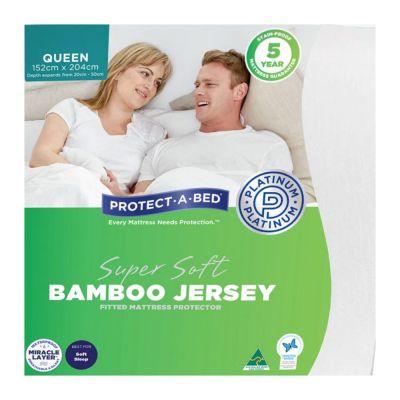 Protect-A-Bed Super Soft Bamboo Jersey Fitted Waterproof Mattress Protector Packaging