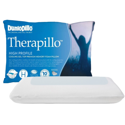 Dunlopillo Therapillo Premium Memory Foam Cooling Gel Pillow High Profile Base Image N