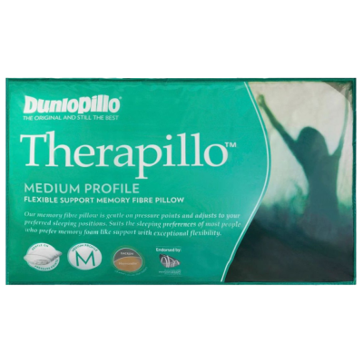 Dunlopillo Therapillo Flexible Support Memory Fibre Pillow Medium Profile