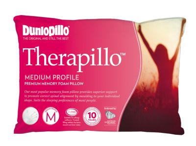Dunlopillo Therapillo Premium Memory Foam Pillow Medium Profile