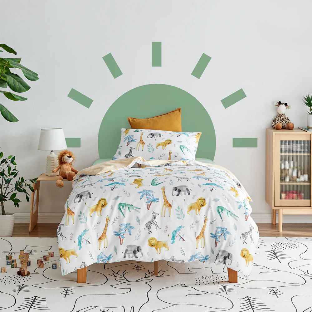 Jack Ava At The Zoo Quilt Cover Set