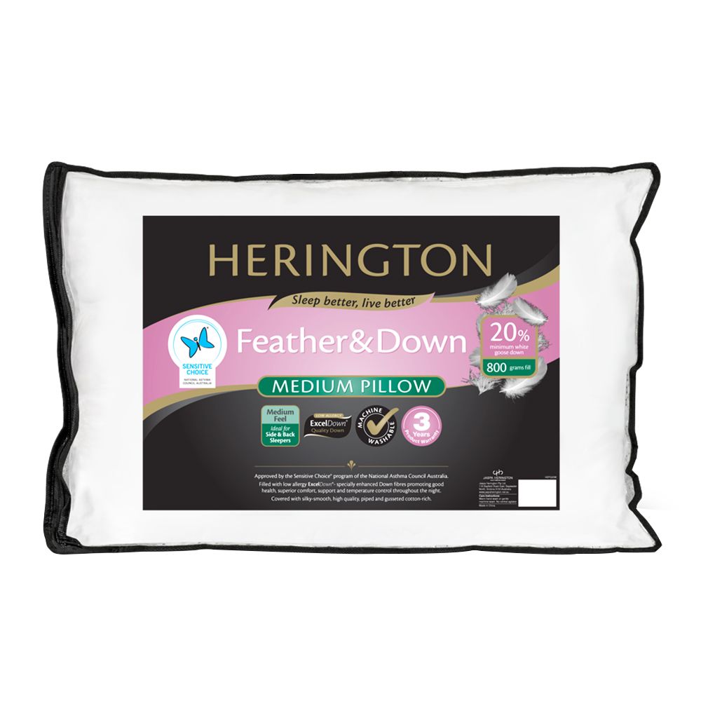 Herington Luxury 20 White Goose Down Pillow