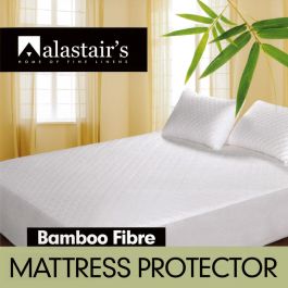 Alastairs Diamond Quilted Cotton Bamboo Mattress Protector