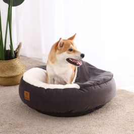 Charlie's Snookie Hooded Corduroy Calming Dog Bed