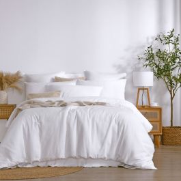 Dreamaker Justine Cotton Waffle Quilt Cover Set