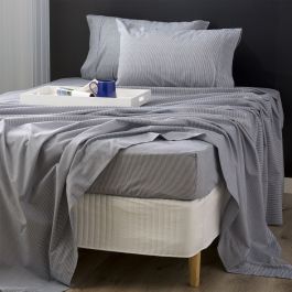 Park Avenue Leo Stripes Egyptian Cotton Flannelette Sheet Set