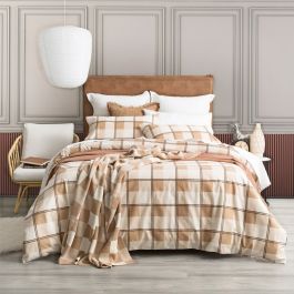 Park Avenue Twill Checks 175 GSM Egyptian Cotton Flannelette Quilt Cover Set