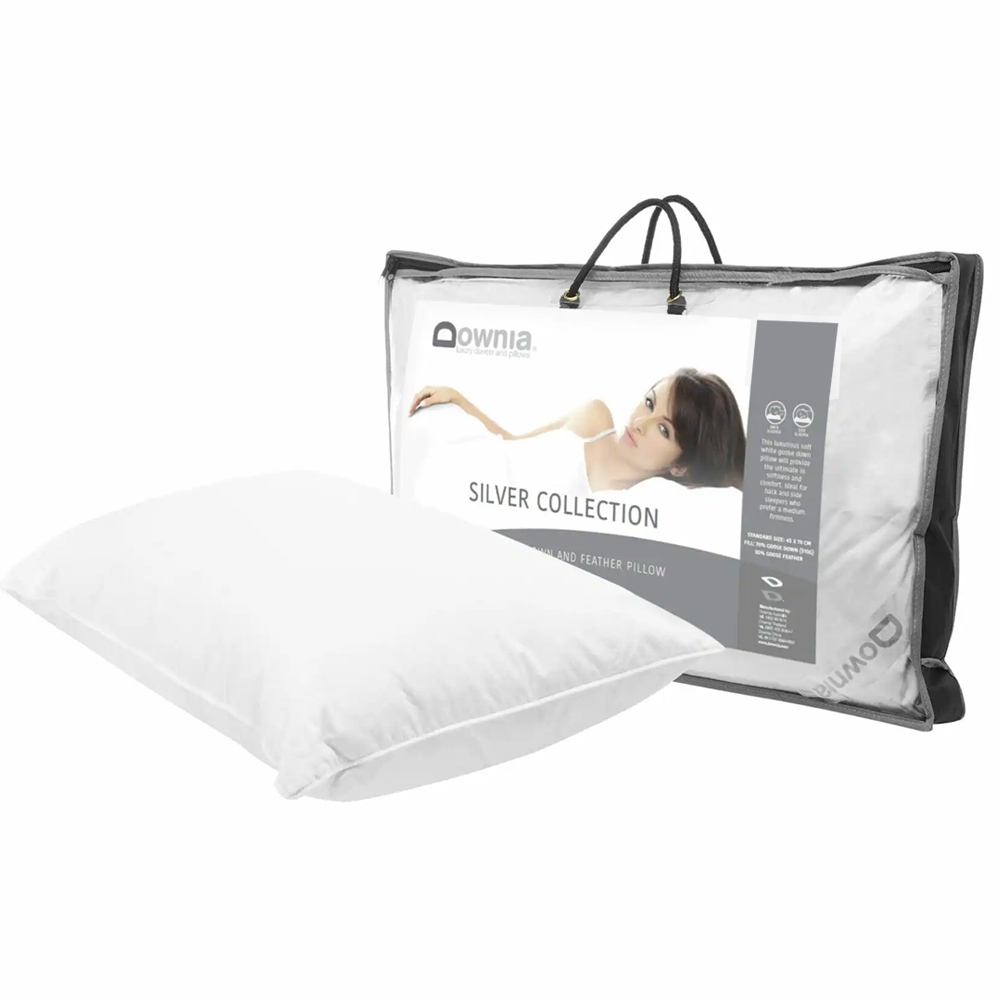 Downia Silver Collection 85% White Goose Down Pillow Pack Shot