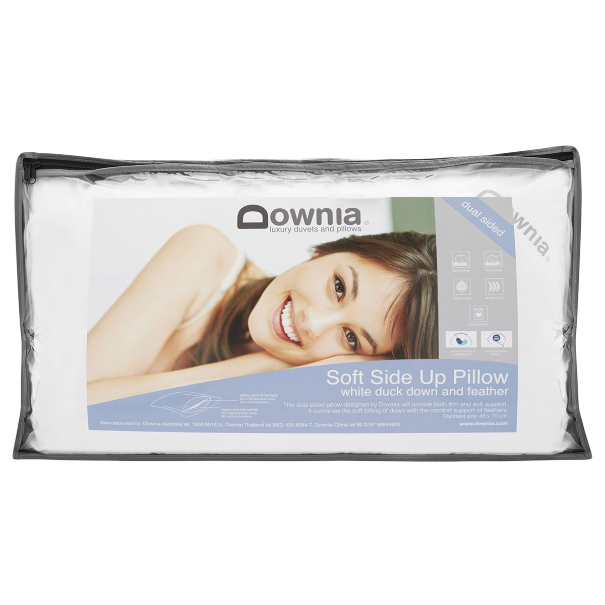 Downia Silver Collection 85 Goose Down Pillow Feather and Down Pillows Pillows