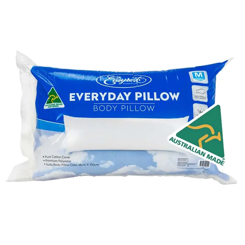 Australia Made EASYREST Long Body Pillow 1500g Filling 1 x Body Pillow Cover 