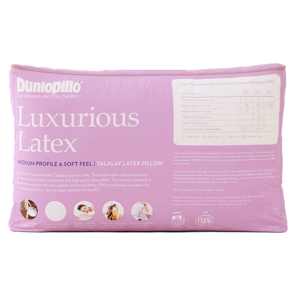 Dunlopillo Latex Pillows Memory Foam Pillow Range
