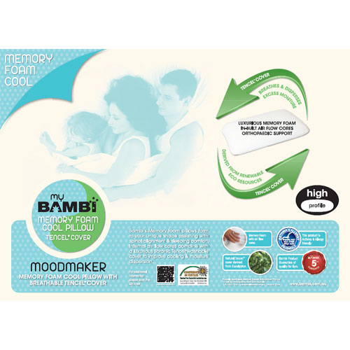 Bambi Cool Air Contoured Memory Foam Pillow Image