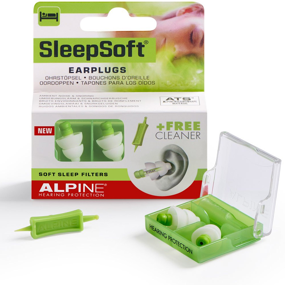 Alpine SleepSoft Reusable Sleeping EarPlugs Comfort Study Snoring Ear