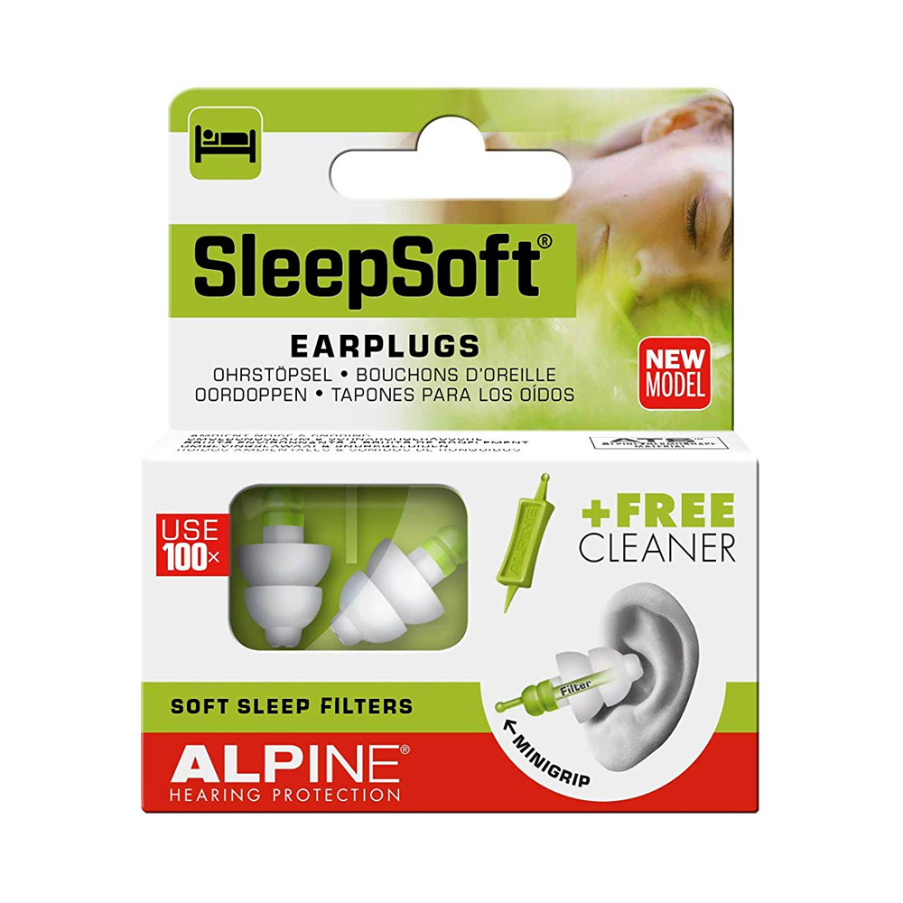 Alpine SleepSoft Reusable Sleeping EarPlugs Comfort Study Snoring Ear