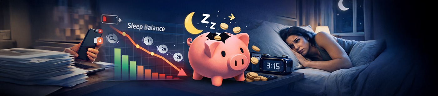 Sleep Debt: Will It Bankrupt Your Life? Banner