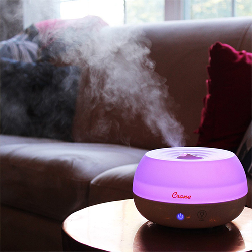 Crane Personal Cool Mist Ultrasonic Humidifier and Aroma Diffuser