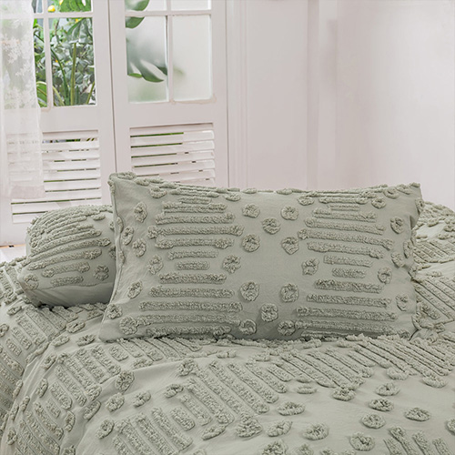 Dreamaker Fletcher Ultrafine Tufted Chenille Quilt Cover Set