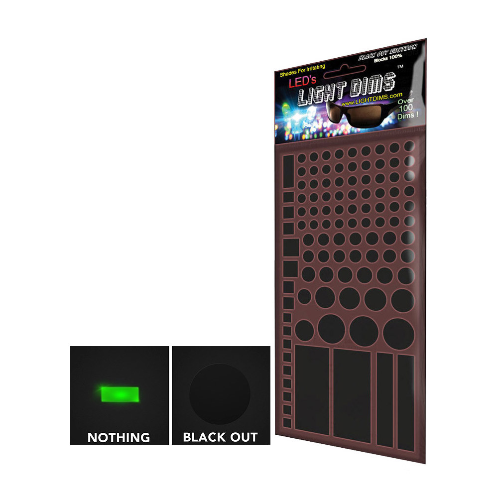SCHYIDA 8PCS Light Dimming Sticker, LED Blackout Sticker bloque 50-80% et  80%-100% des lumières LED, LightDims Original Strength, Light Blackout  Stickers pour Routeurs, Électroniques, Appareils : : Luminaires et  Éclairage