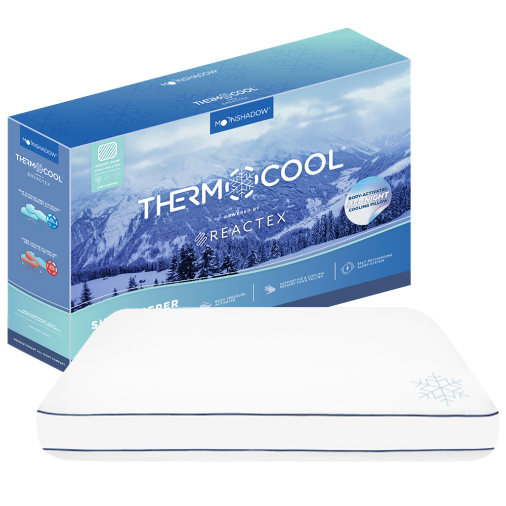 Moonshadow Thermocool Side Sleeper Memory Foam Pillow