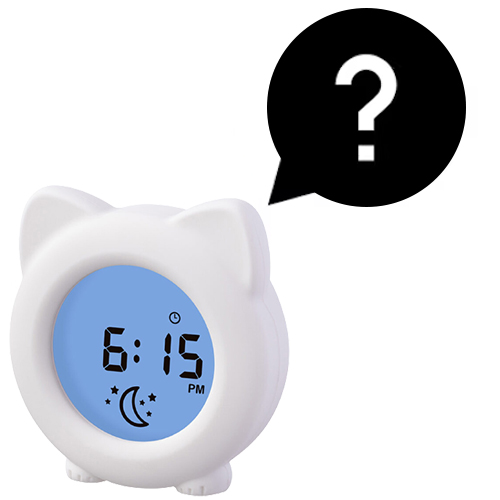 Cat Childrens Sleep Trainer Clock