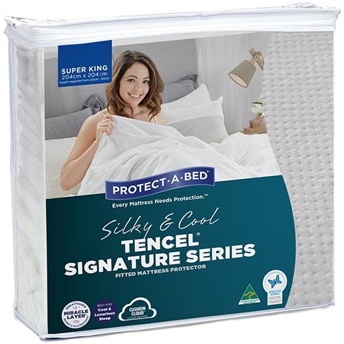 ProtectABed Tencel Signature Jacquard Fitted Waterproof Mattress Protector