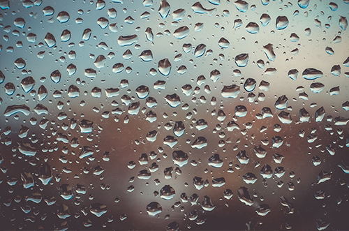 Waterdrops on the window